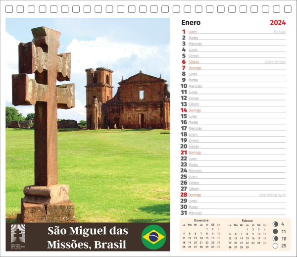 Calendario "Cruces de Caravaca por el Mundo" - Imagen 3