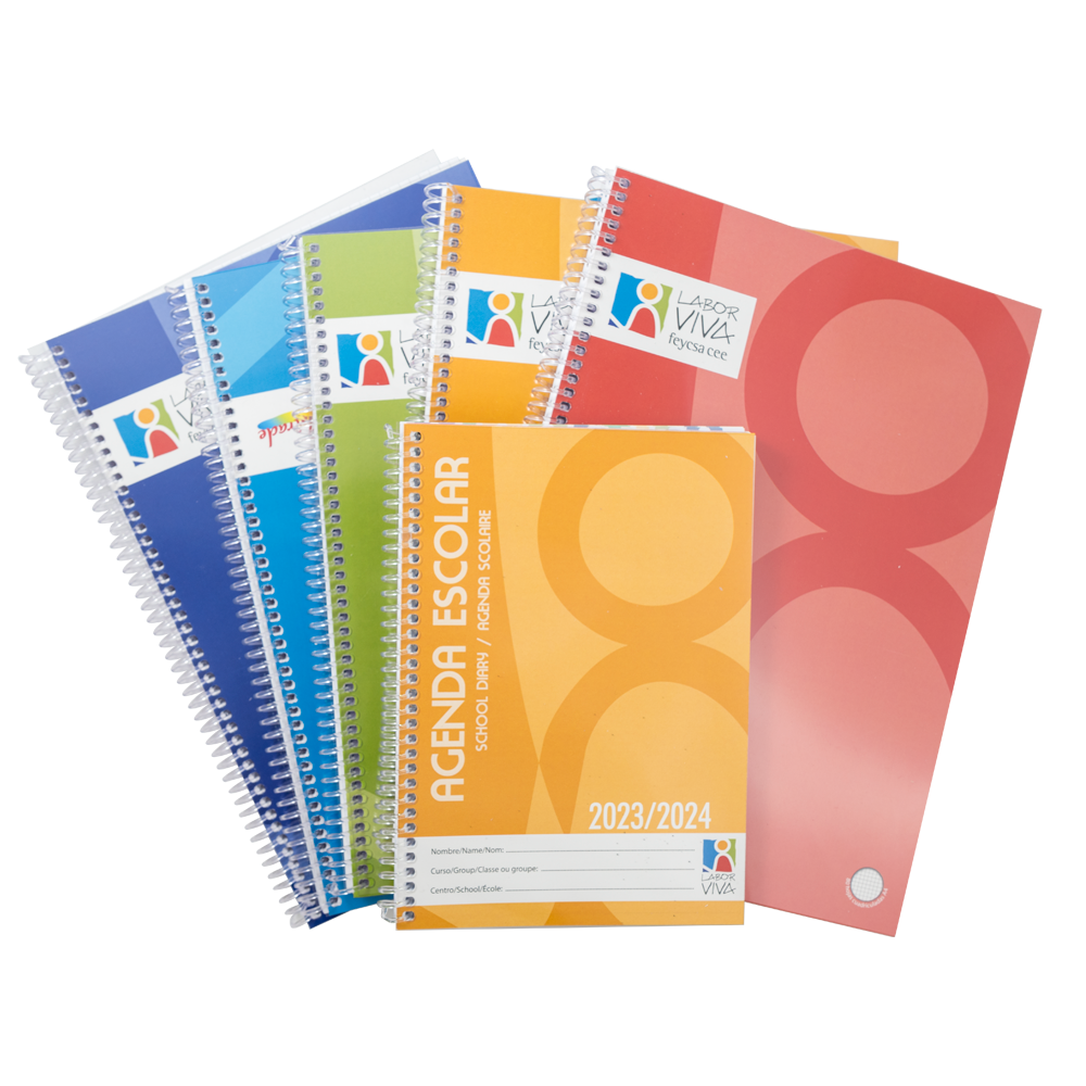 Pack 5 Cuadernos A4 + REGALO de Agenda Escolar - Labor Viva