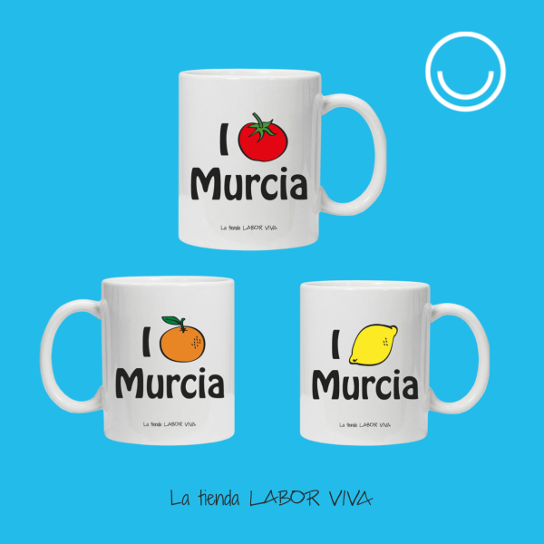 Tazas Souvenir de Murcia: Tomate, Limón y Naranja